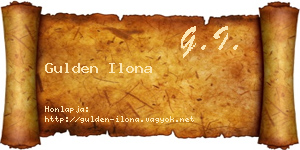 Gulden Ilona névjegykártya